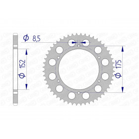 Couronne AFAM 52 dents alu pas 520 type 13301 Yamaha WR200