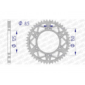 Couronne AFAM 48 dents alu pas 520 type 72304