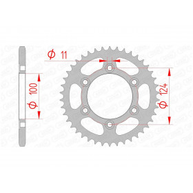 Couronne AFAM 40 dents acier pas 520 type 50602 Ducati