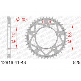 Couronne AFAM 40 dents acier pas 525 type 12816 Yamaha YZF-R1