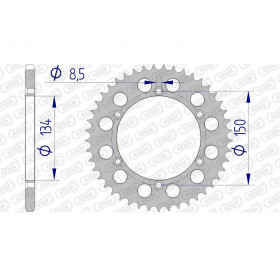 Couronne AFAM 45 dents alu pas 520 type 17206N