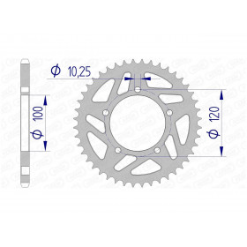 Couronne AFAM 40 dents alu pas 520 type 36801 Aprilia