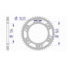 Couronne AFAM 41 dents alu pas 520 type 11618 Honda