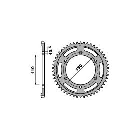 Couronne acier PBR 46 dents chaîne 530 YAMAHA YZF-R1