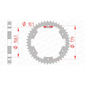 Couronne AFAM 45 dents acier pas 525 type 35804 Aprilia ETV1000 Caponord