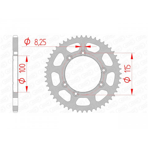 Couronne AFAM 58 dents acier pas 420 type 92115