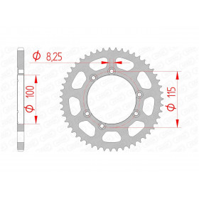 Couronne AFAM 58 dents acier pas 420 type 92115