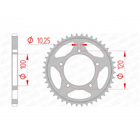 Couronne AFAM 40 dents acier pas 525 type 35802 Aprilia 750 Dorsoduro