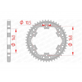 Couronne AFAM 47 dents acier pas 525 type 92635 BMW