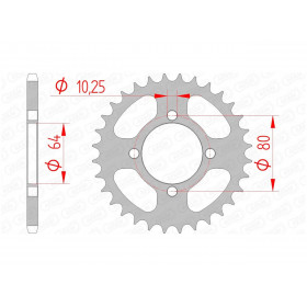 Couronne AFAM 36 dents acier pas 520 type 12214 Yamaha