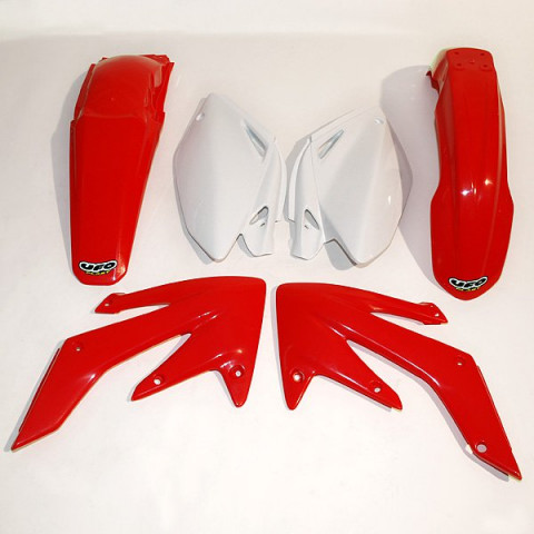 Kit plastique UFO couleur origine rouge/blanc Honda CRF250R