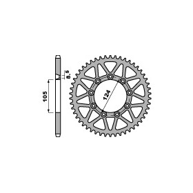 Couronne acier PBR 56 dents chaîne 520 TM 80