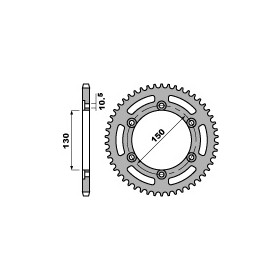 Couronne acier PBR 48 dents chaîne 520 Honda XR250R 84-95