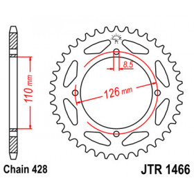 Couronne JT SPROCKETS 47 dents acier pas 428 type 1466