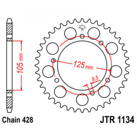 Couronne JT SPROCKETS 50 dents acier pas 428 type 1134