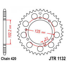 Couronne JT SPROCKETS 53 dents acier pas 420 type 1132