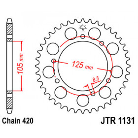 Couronne JT SPROCKETS 52 dents acier pas 420 type 1131