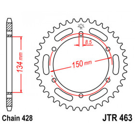 Couronne JT SPROCKETS 50 dents acier pas 428 type 463