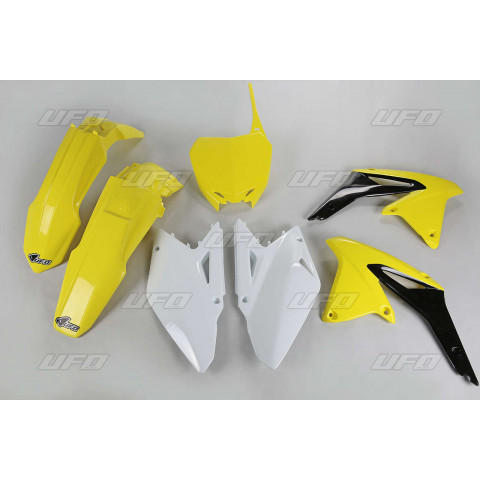 Kit plastique UFO couleur origine jaune/noir/blanc Suzuki RM-Z450